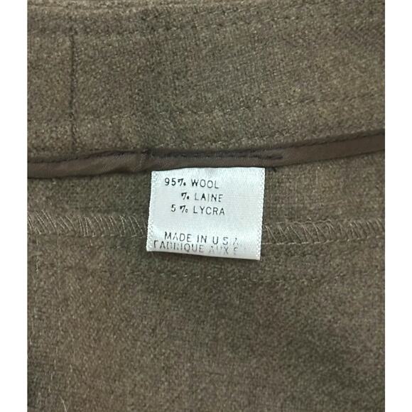 THEORY Wool Straight Leg Dress Pants Light Olive Green - Picture 8 of 9